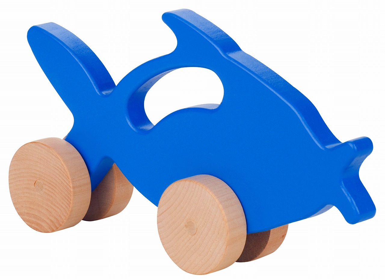 エコフレンドリーな木製アニマルプッシュトイ（FISH）＜Made in USA＞／マニー＆サイモン