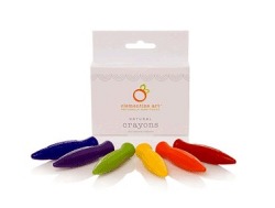 安心・安全・高品質のナチュラル・ミツロウクレヨン　スティックタイプ　6色セット／クレメンタイン・アート