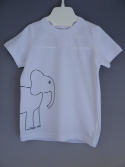 ＜コットン100％＞Tシャツ（ホワイトelephant）／マニー＆サイモン