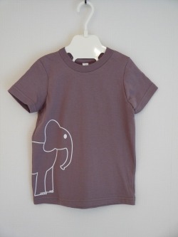 ＜オーガニックコットン100％＞Tシャツ（グレイelephant）／マニー＆サイモン