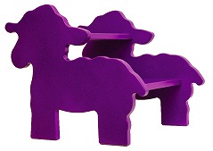 エコフレンドリーな木製ステップスツール（LAMB）＜Made in USA＞／マニー＆サイモン