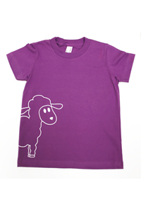 ＜オーガニックコットン100％＞Tシャツ（パープルlamb）／マニー＆サイモン