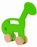 エコフレンドリーな木製アニマルプッシュトイ（DINO）＜Made in USA＞／マニー＆サイモン