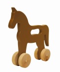 エコフレンドリーな木製アニマルプッシュトイ（HORSE）＜Made in USA＞／マニー＆サイモン