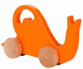 エコフレンドリーな木製アニマルプッシュトイ（SNAIL）＜Made in USA＞／マニー＆サイモン