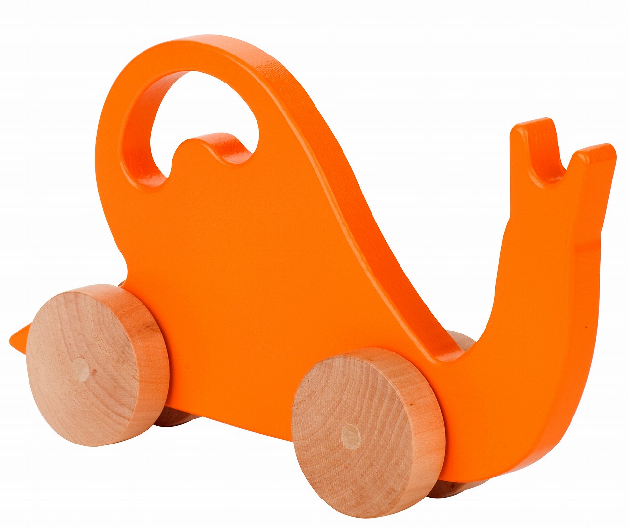 エコフレンドリーな木製アニマルプッシュトイ（SNAIL）＜Made in USA＞／マニー＆サイモン