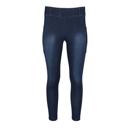 Equine Couture レディース デニム フルシート シリコンタイツ スマホポケット付き