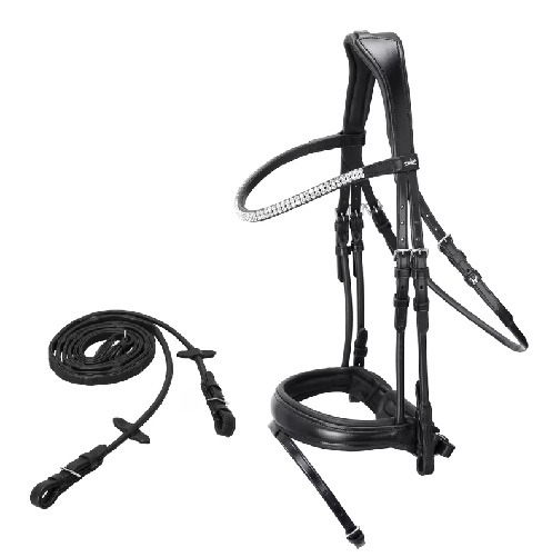 SCHOCKEMOHLE   ジョニー ドレッサージュ 水勒頭絡 手綱セット