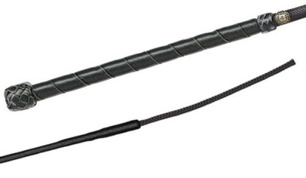 Fleckレザーグリップ長鞭