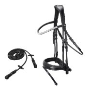 SCHOCKEMOHLE   ジョニー ドレッサージュ 水勒頭絡 手綱セット