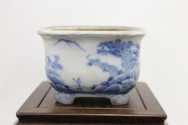 月香 高級盆栽鉢 A3633★陶器鉢 ミニ盆栽 小品盆栽★「送料無料」浦部陽向園 鉢