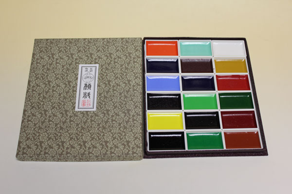 顔彩　特製24色　上羽絵惣　白狐印