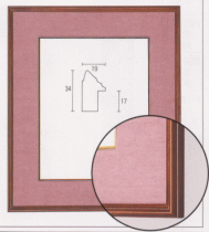 ３９型角額 落とし　色紙