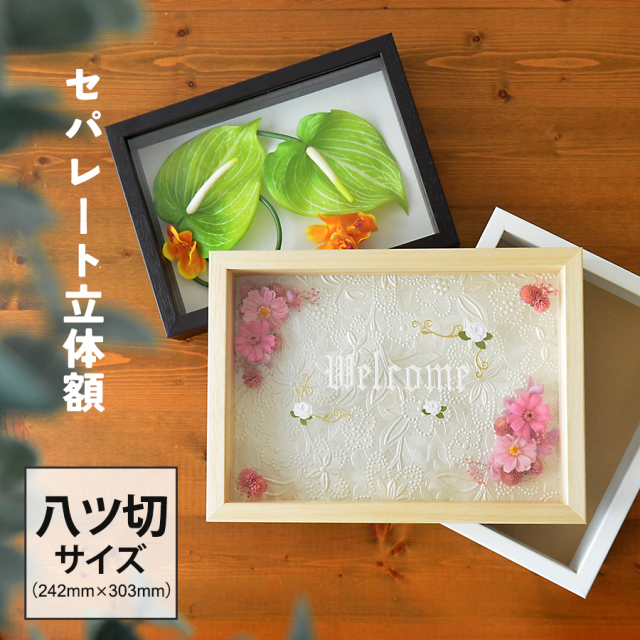 中身を支えるパーツが2段！立体～平面作品迄自由にフレーミング