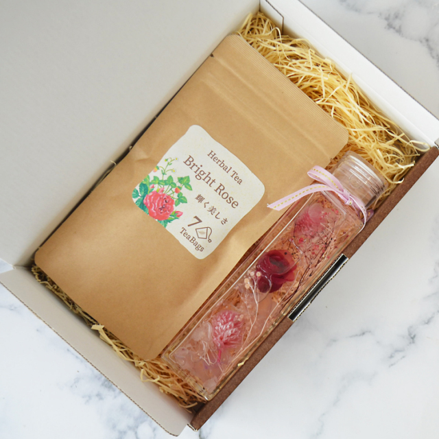 母の日 ギフト プレゼント 桜 ハーバリウム ハーブティーセット
