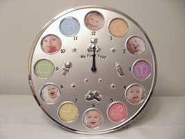 時計つきメモリアルベビーフレーム