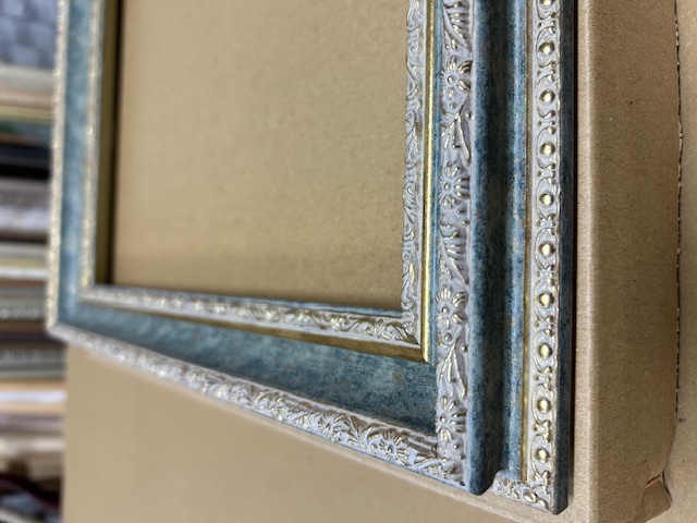 オーダー　ブルー　A3 分厚いフレーム 写真立て フォトフレーム 結婚式 手作り プリザーブドフラワーを入れて デコレーションボックフレーム　Ａ３　深さ70ｍｍ フラワーアレンジ ボックスフレーム 立体額