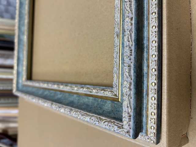 オーダー　ブルー　A3 分厚いフレーム 写真立て フォトフレーム 結婚式 手作り プリザーブドフラワーを入れて デコレーションボックフレーム　Ａ３　深さ70ｍｍ フラワーアレンジ ボックスフレーム 立体額