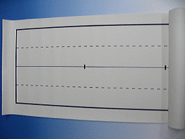 半切版下敷き　白2ｍｍ（45×150）2・4行用名無罫線入