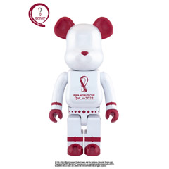 BE@RBRICK - FIFA WORLD CUP QATAR 2022 (TM) OLP WHITE CHROME 1000%