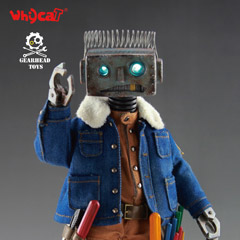 【Whycat&GEARHEADTOYS】1/6 ClumsyBot Series NO.1 Repairman little Curry 修理工 リトルロボット 1/6スケールフィギュア
