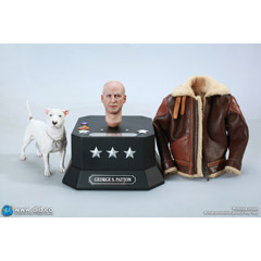 【DID】E60071 Accessory Kit of General Patton アメリカ陸軍 パットン将軍用拡張 ベースセット ヘッド＆ジャケット＆犬付属
