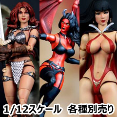 【Executive Replicas】1/12 RED SONJA レッド・ソニア ERLCRS01/Purgatori パーガトリ ERLCDEP001/VAMPIRELLA ヴァンピレラ ERLCDEV001