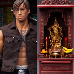 【DAM】GK019AB set Gangsters Kingdom Club 4 YaoTian & TABERNACLE ヤオ・ティエン ＆ 仏壇・神棚・厨子 1/6スケールフィギュア