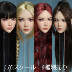 【JKTOYS】K-016 A/B/C/D 1/6 Asian Beauty Head Sculpture Milly2.0 ミリー2.0 1/6スケール 植毛 眼球可動 女性ヘッド