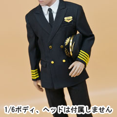 【CUKE TOYS】MA-042 Airplane Captain Set 旅客機 機長 キャプテン 操縦士 制服 1/6スケール 男性コスチューム セット