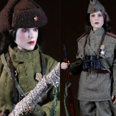 【MOETOYS】P008 WW2 ソビエト連邦軍 ソ連軍 女性スナイパー  1/6スケール女性ドールフィギュア