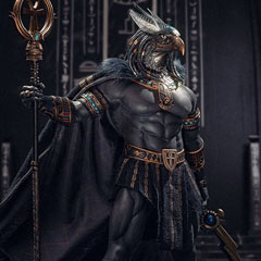 【TBLeague】TBリーグ PL2020-170A 1/6 King and Vengeful God Horus Gold Edition エジプト神話 天空の神 ホルス ゴールド版