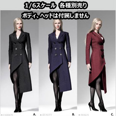 【POPtoys】X38 1/6 2023 Spring New Women’s coat 女性コート＆ストッキング＆ハイヒール セット