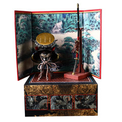 【COO】SE095 1/6 DIECAST ALLOY SERIES OF EMPIRES CLOUD & SUN HELMET SET 飛雲日輪 1/6スケール 兜 & 日本刀