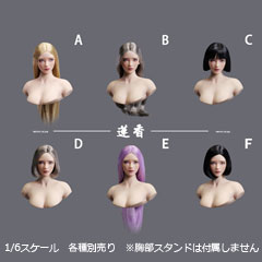 【YMtoys】YMT111 A/B/C/D/E/F 蓮香 1/6 Movable Eye Female Headsculpt 眼球可動 1/6スケール 植毛 女性ヘッド