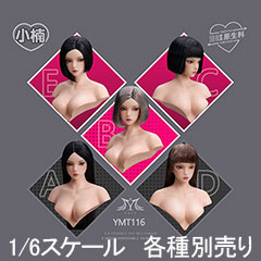 【YMtoys】YMT116 A/B/C/D/E 小楠 1/6 Movable Eye Female Headsculpt 眼球可動 1/6スケール 植毛 女性ヘッド