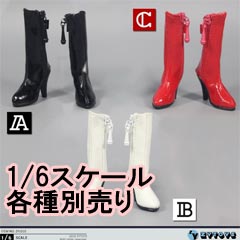 【ZYTOYS】ZY1010 ABC セミロングブーツ 1/6スケール 女性用シューズ