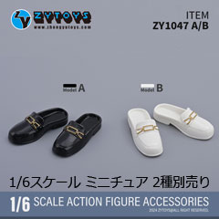 【ZYTOYS】ZY1047 A/B Closed Toe Half Slippers 1/6 女性ドール用スリッパ 1/6スケール 女性用シューズ