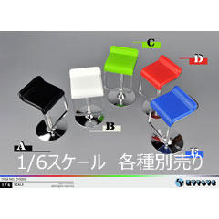【ZYTOYS】ZY3005 A B C D E 1/6 Square bar swivel chair 1/6スケール チェア 椅子