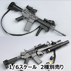 【(NoBrand)】M4 SOPMOD/M4+M203 アメリカ軍 主力ライフル銃 1/6スケール 自動小銃  2種別売り