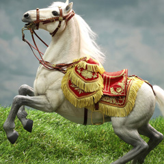 【DID】E60078 Napoleon White Horse (Prancing) ナポレオン愛馬 マレンゴ 騎馬 跳ね馬 白馬 ホワイト 鞍付 （プランシング）