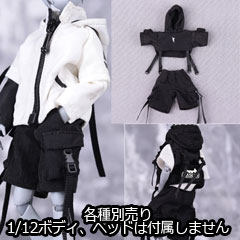 【HASUKI】H-CS012 A/B/C 1/12 functional fashion Clothing set Three style ミリタリー服 1/12スケール 女性ドール用コスチューム