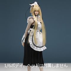 【JIAOUDOLL】JO24X-01 1/6 Backless Maid Dress 女性ドール用 メイド服 メイドドレス 1/6スケール 女性コスチューム