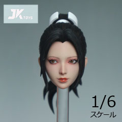【JKTOYS】K-012 1/6 Fighting Beauty Headsculpt (Eyes Articulated) 格闘女子 アジアン 1/6スケール 眼球可動 女性ヘッド
