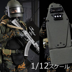 【crazyfigure】LW007 1/12 Russian Alpha Special Forces Heavy Shield Hand スペツナズ ロシア連邦保安庁特殊任務部隊