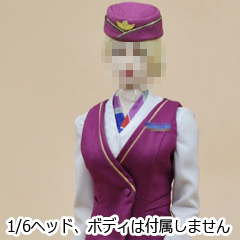 【CUKE TOYS】MA-024 The Flight Attendant Set N 航空 キャビンアテンダント CA 制服 1/6スケール 女性コスチューム セット