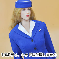 【CUKE TOYS】MA-040 PA Flight Attendant Set 航空 キャビンアテンダント CA 制服 1/6スケール 女性コスチューム セット