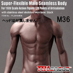 【TBLeague】PL2018-M36B TBリーグ 1/6スケール シームレス男性ボディ 黒人（ヘッドなし）