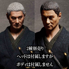 【WOLFKING】WK89029 A/B 1/6 SAMURAI 黒武士2.0 侍 浪人 1/6スケール 男性ヘッド＆コスチュームセット