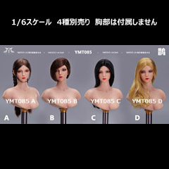 【YMtoys】YMT085 A/B/C/D 1/6 Beauty Headsculpt 鵲 1/6スケール 植毛 女性ヘッド